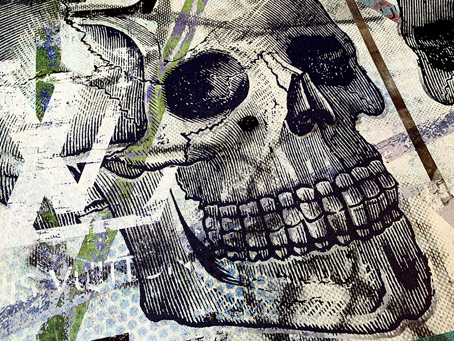 Double Skull Disaster Number 10 Pop Art Street Art Graffiti Double Skull Disaster Number 10 Pop Art Street Art Graffiti